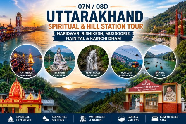 07N/ 08D UTTARAKHAND SPIRITUAL & HILL STATION TOUR | HARIDWAR, RISHIKESH, MUSSOORIE, NAINITAL & KAINCHI DHAM FROM EX - DELHI